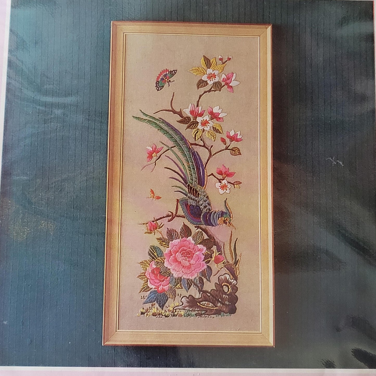 Vintage Penelope Needlework "Kwan-Tung" embroidery panel (complete)