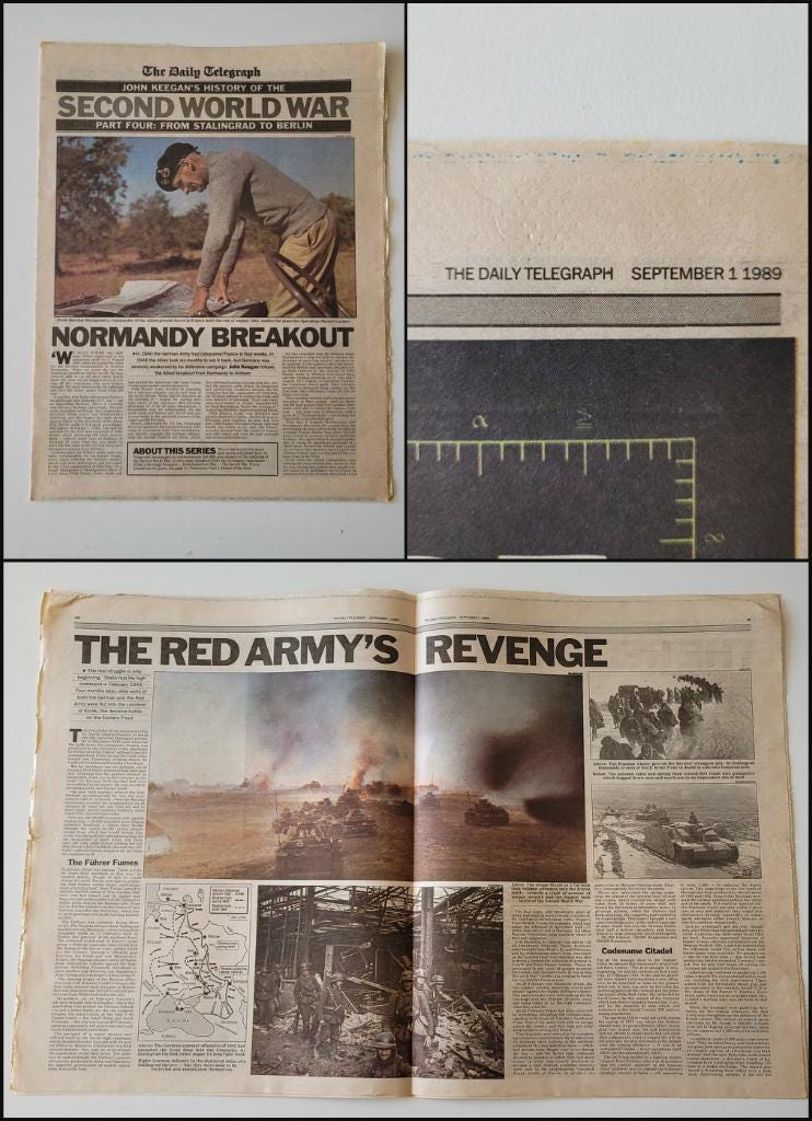 John Keegan's History of the Second World War, for The Daily Telegraph 1989; parts one to seven