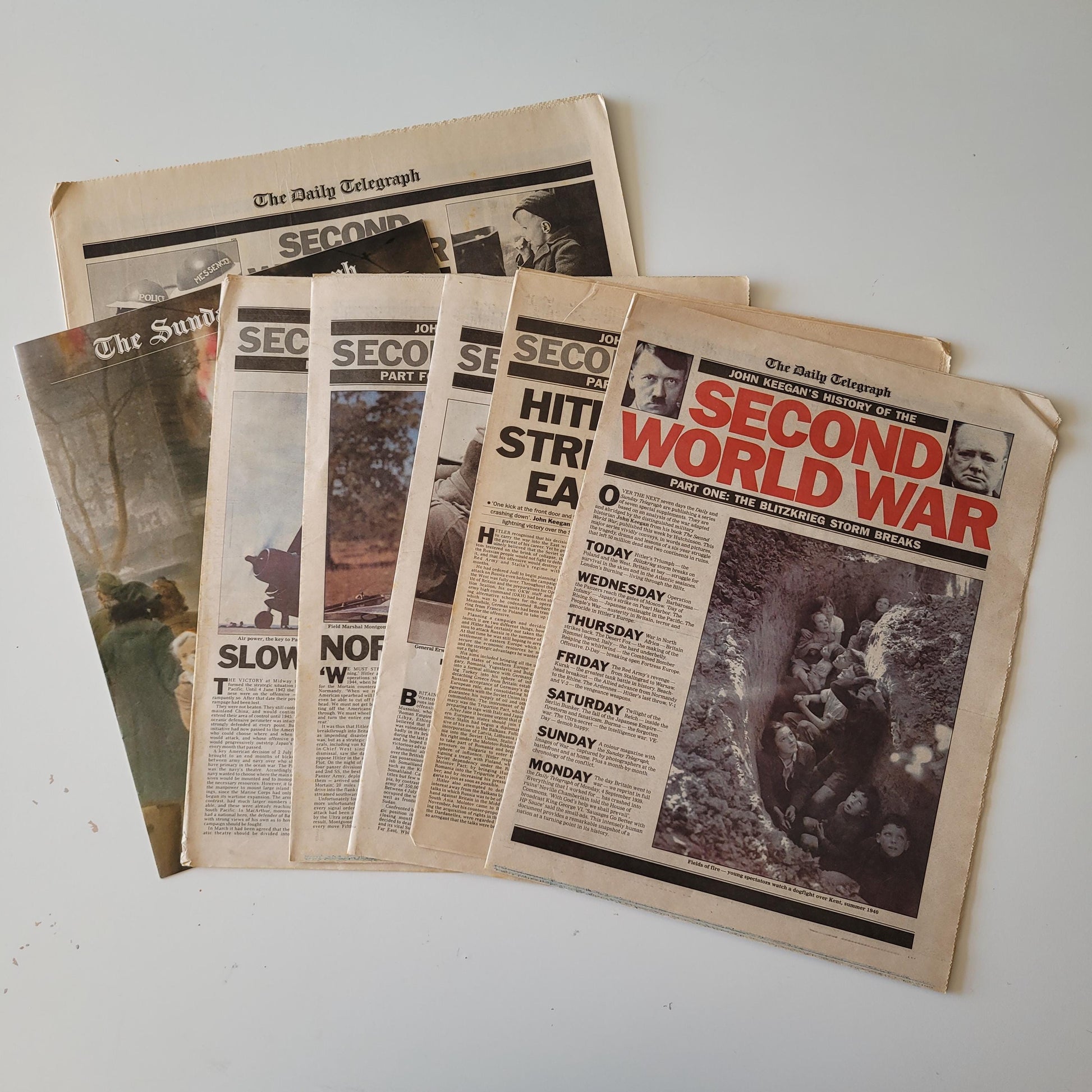 John Keegan's History of the Second World War, for The Daily Telegraph 1989; parts one to seven