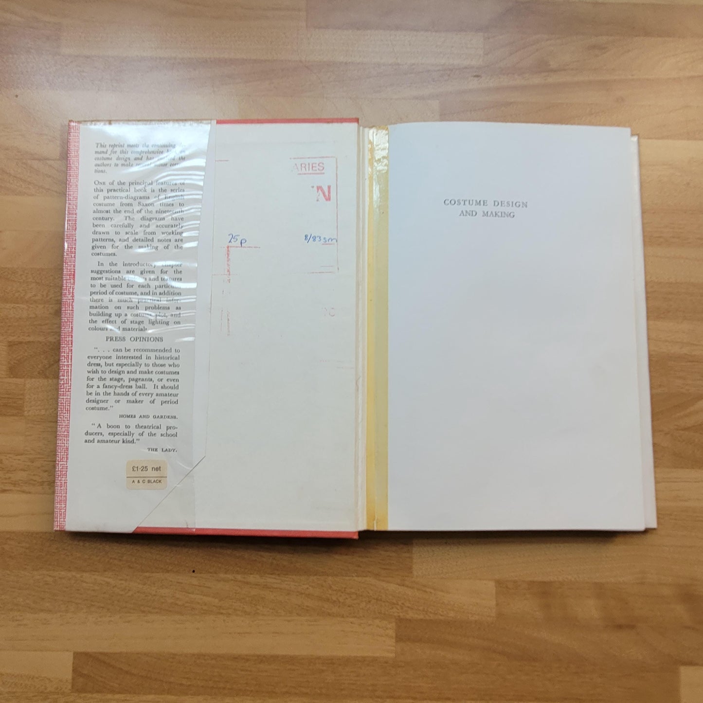 Costume Design and Making; a practical handbook, by Mary Fernald, & E. Shenton (Hardback, 1969)
