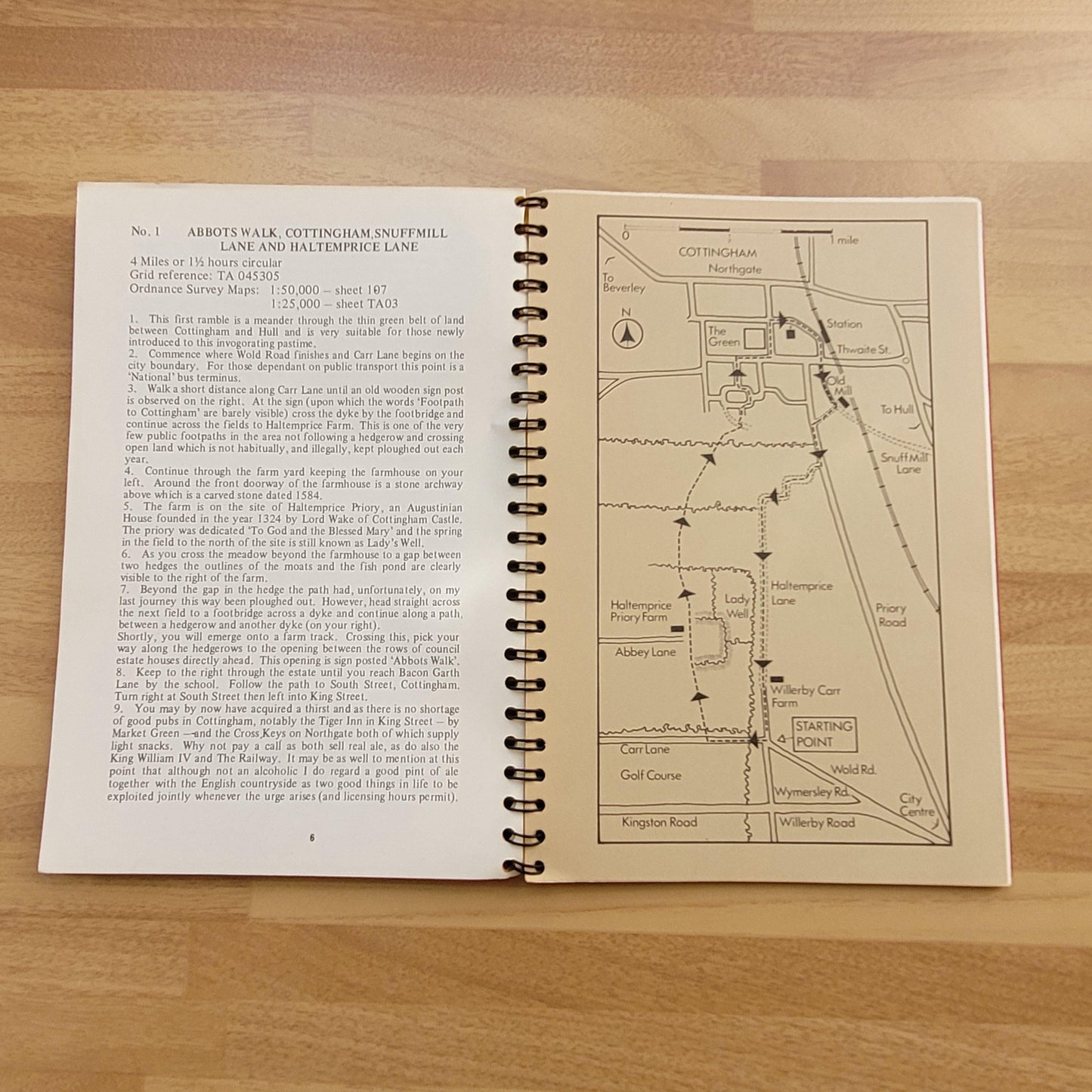 Country Walks Around Hull, by Barry Cundhill (Softback, 1977)