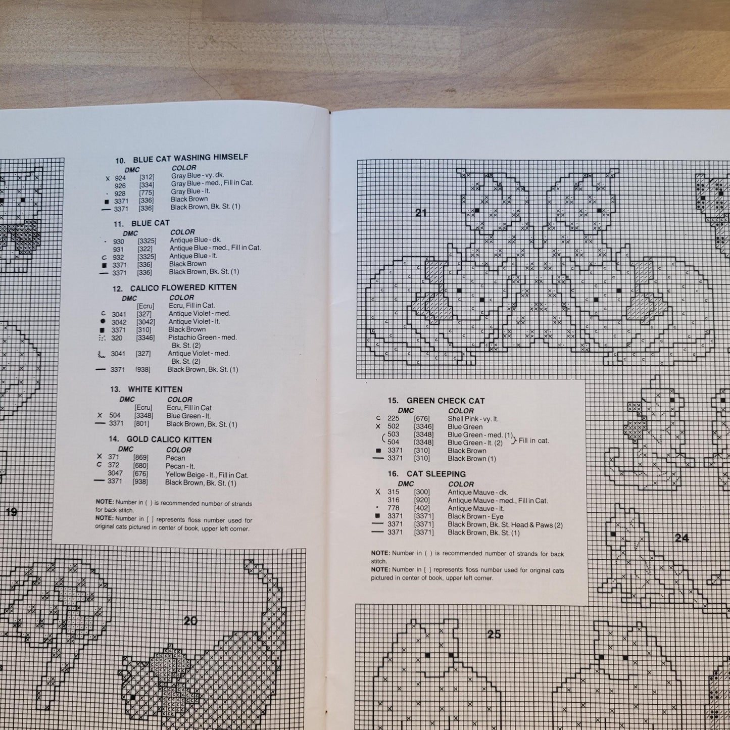 More Country Cats counted cross stitch pattern booklet, by Dale Burdett (1988)