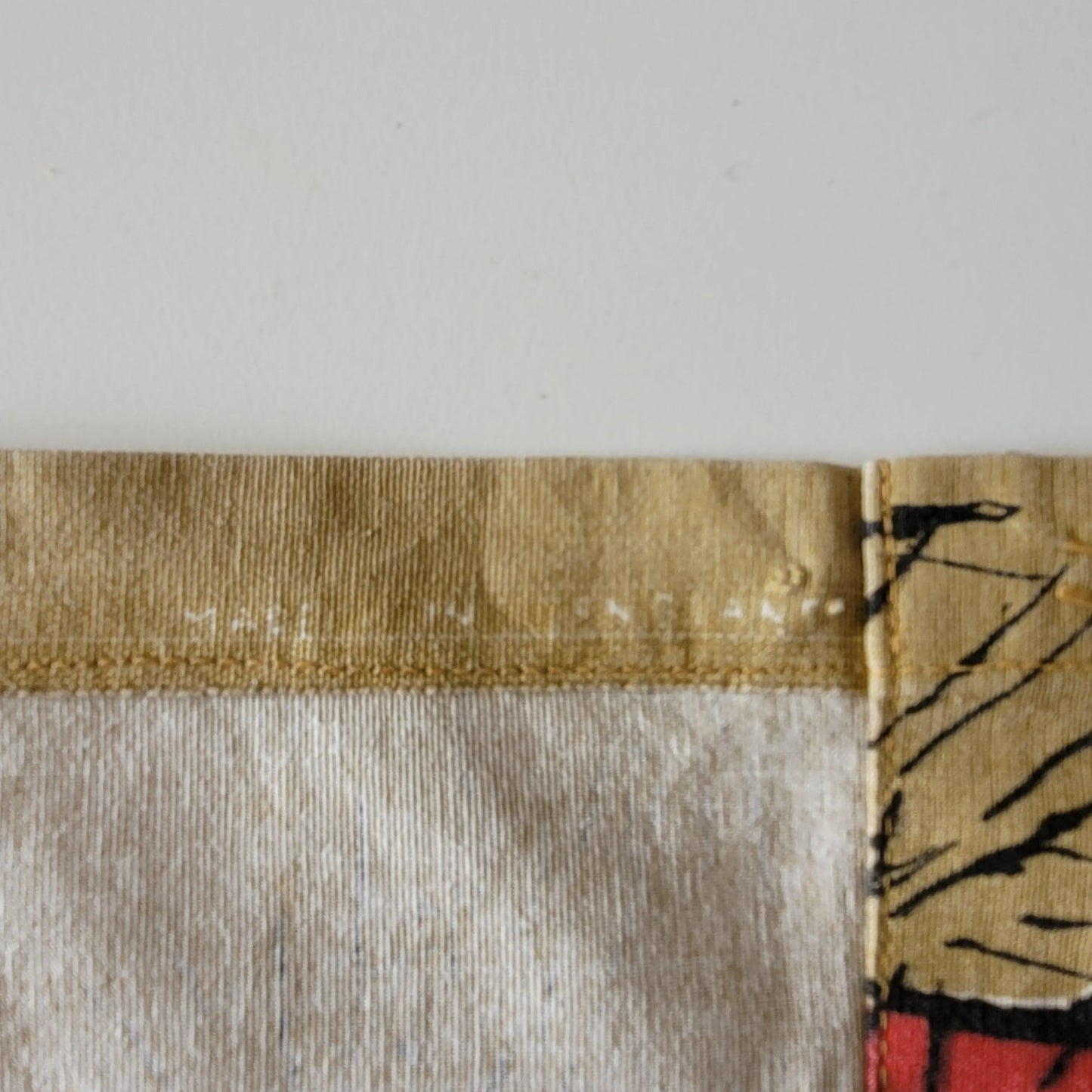 Pair of mid-century David Whitehead 'Midsummer' curtains, 46" x 84"