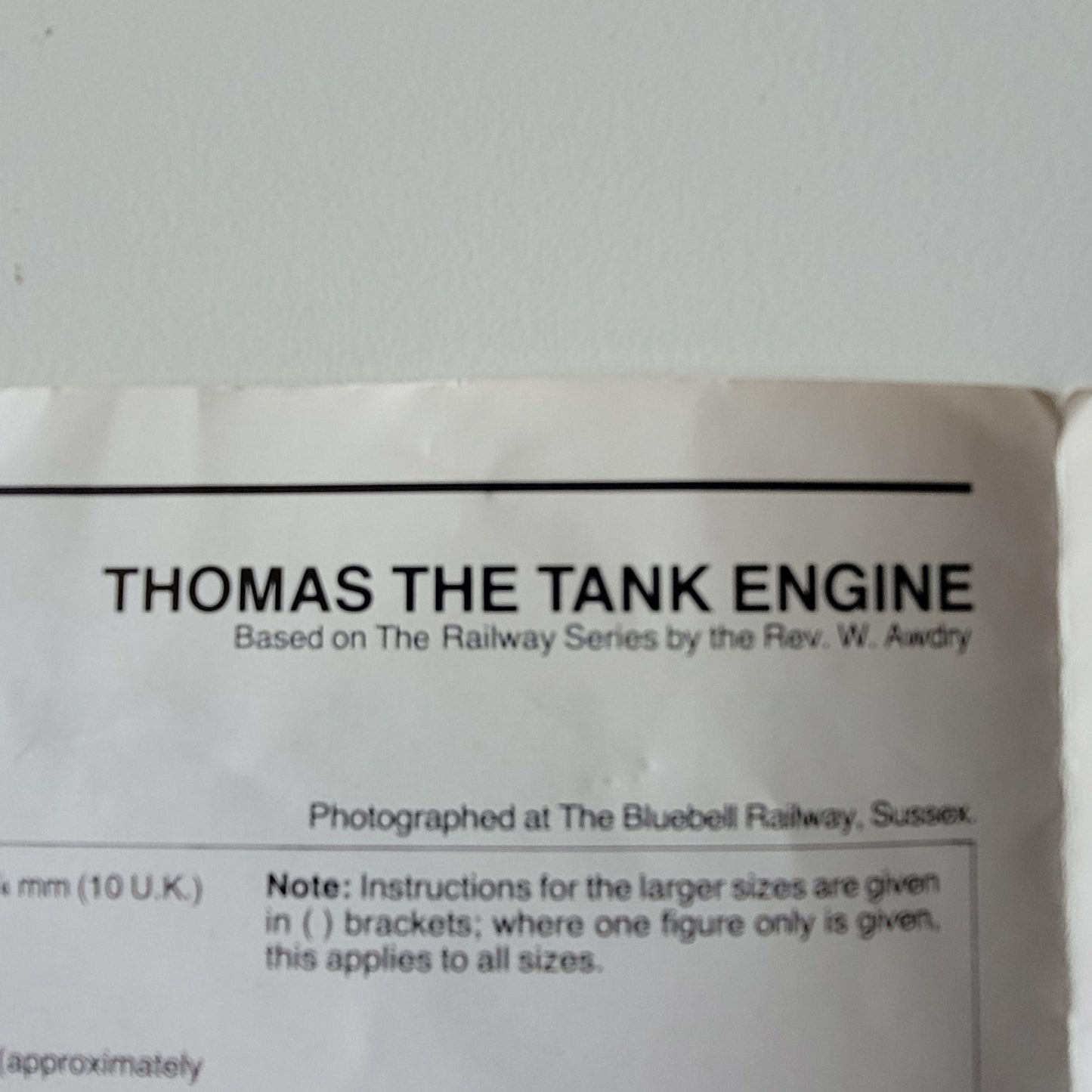 1980s Robin 13629 knitting pattern for Thomas the Tank Engine jumper