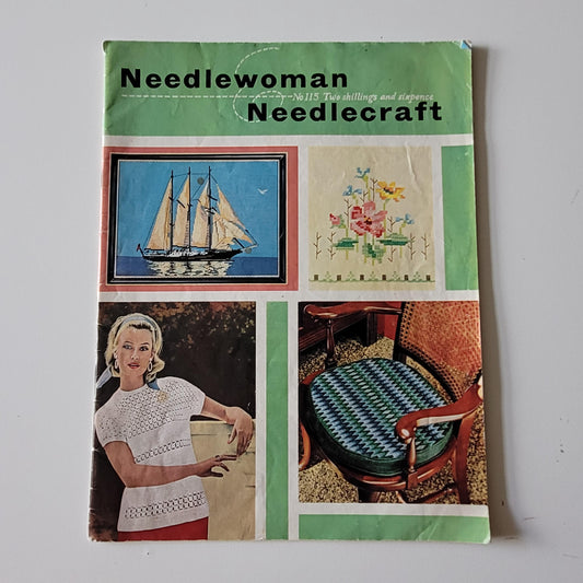 1968 Needlewoman & Needlecraft No.115 embroidery, crochet and knitting pattern magazine (includes oak leaves transfer)