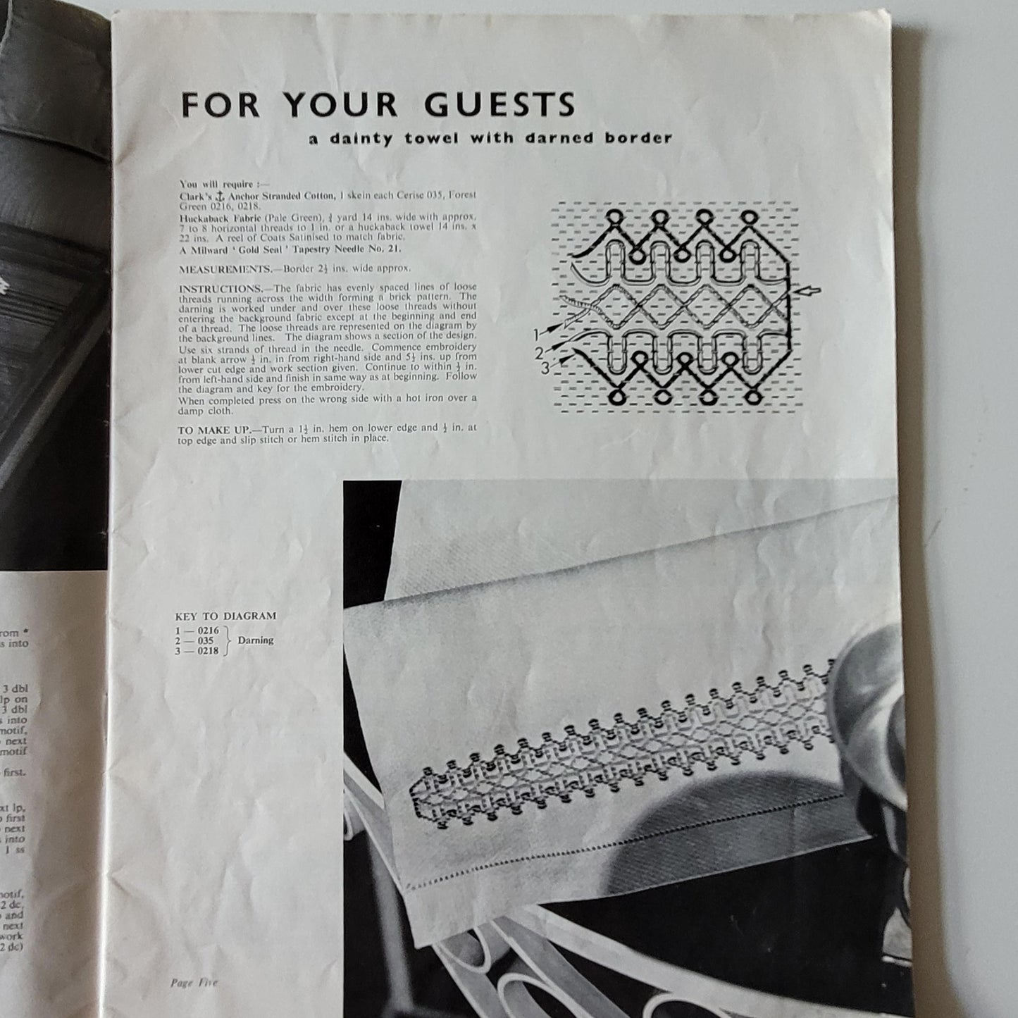 1968 Needlewoman & Needlecraft No.115 embroidery, crochet and knitting pattern magazine (includes oak leaves transfer)