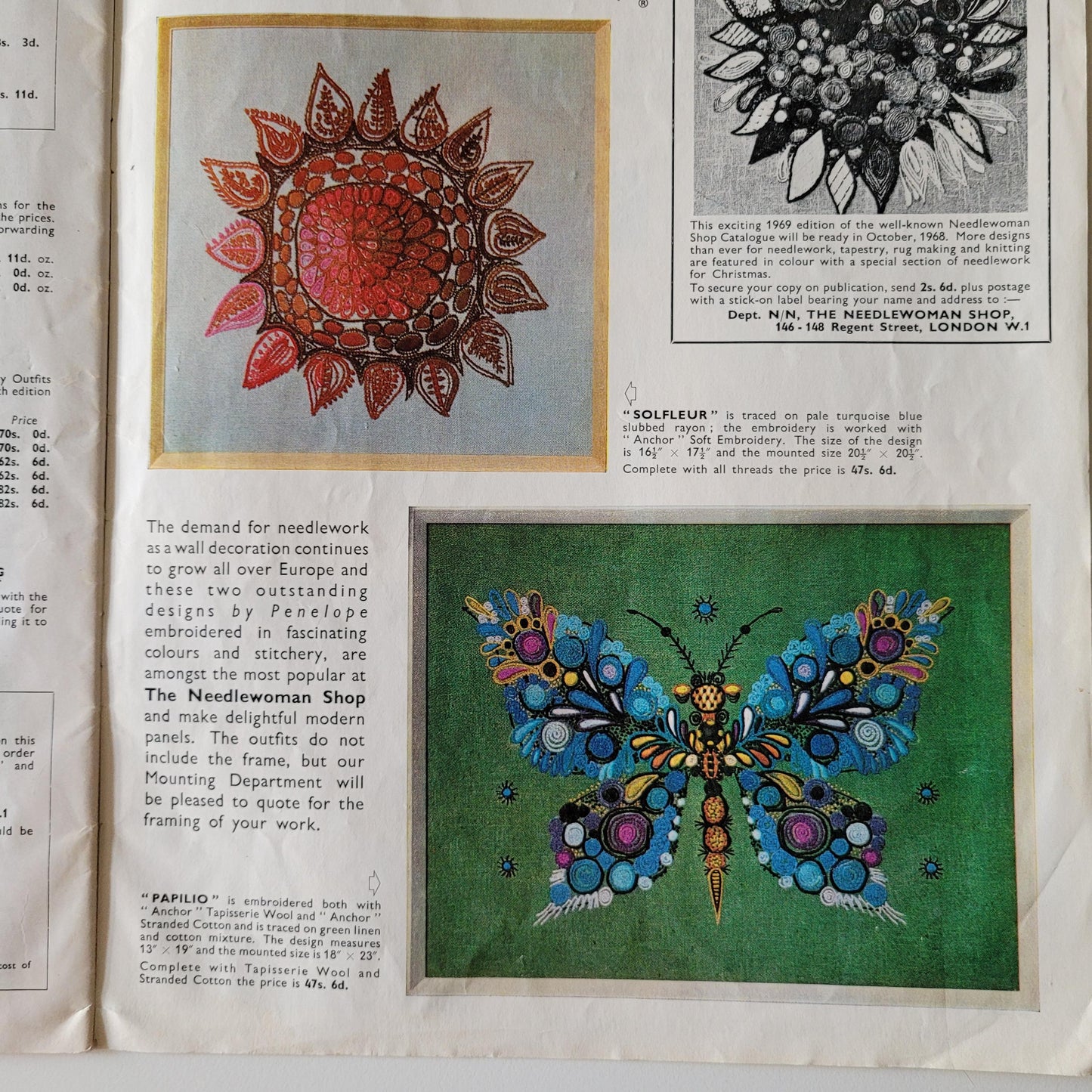 1968 Needlewoman & Needlecraft No.115 embroidery, crochet and knitting pattern magazine (includes oak leaves transfer)