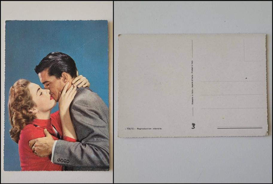 8x 1950s'New Romances' Italian postcards