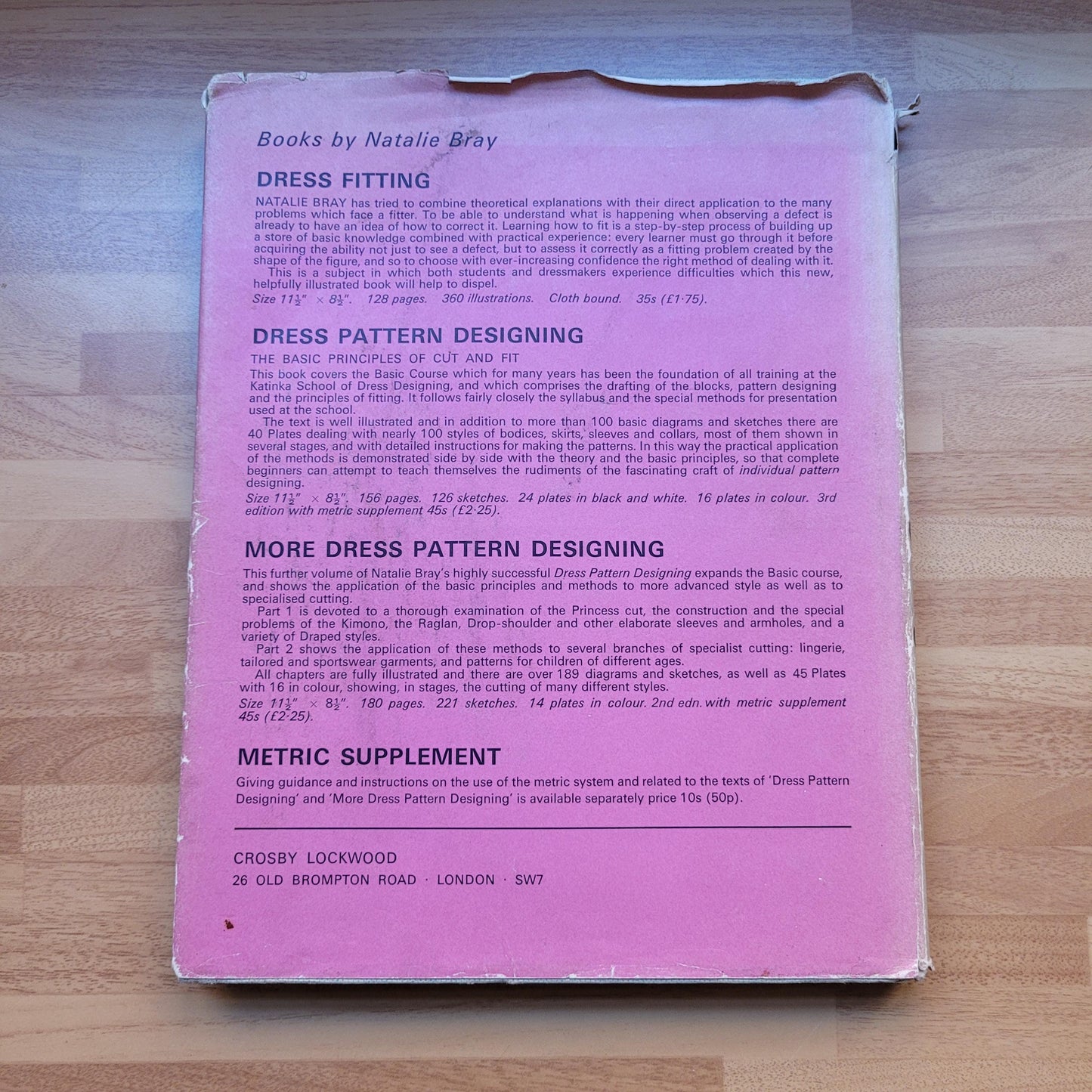 Dress Pattern Designing - the basic principles of cut & fit, by Natalie Bray (Hardback, 1970)