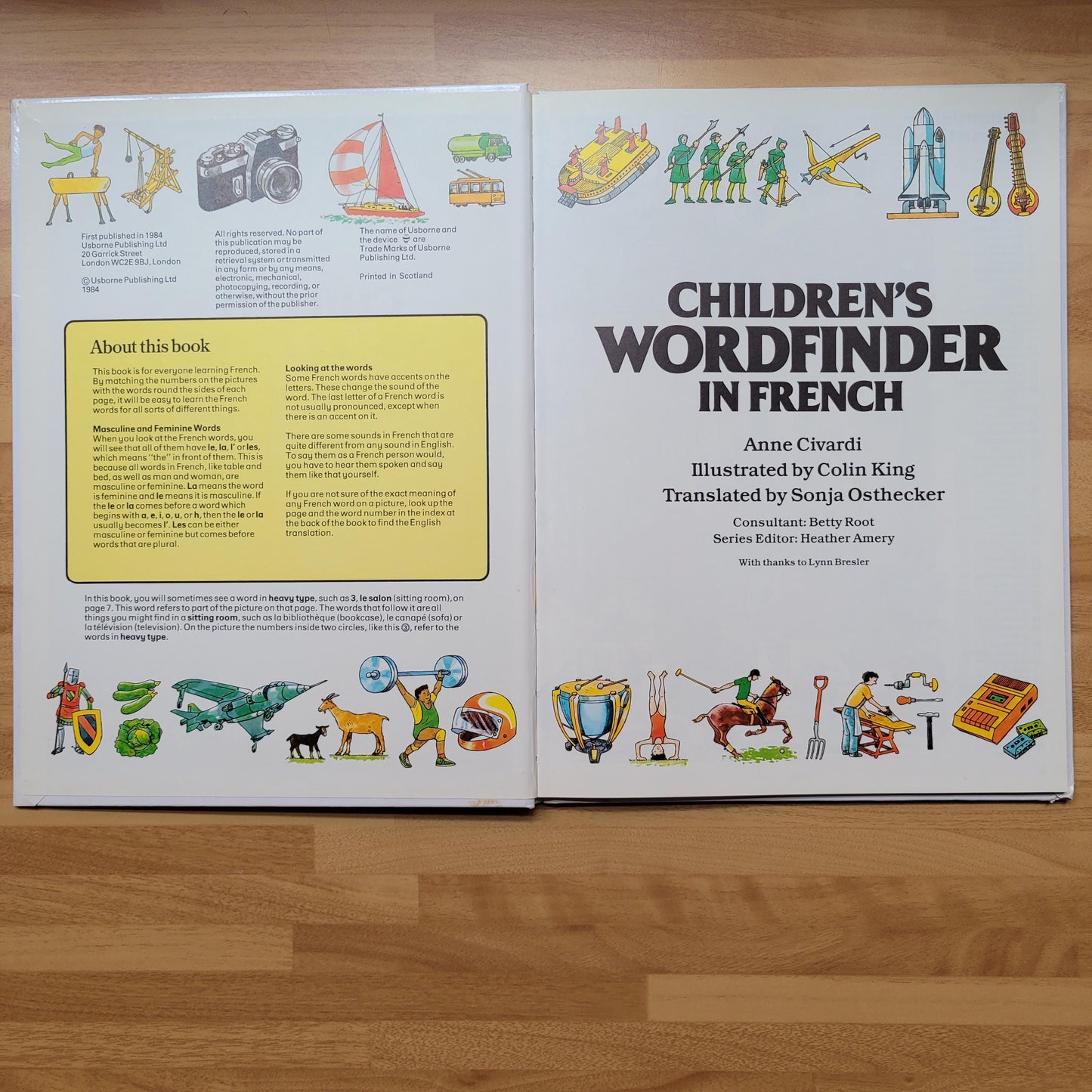 Children's Word Finder in French, by Anne Civardi, & Colin King (Hardback, 1984)