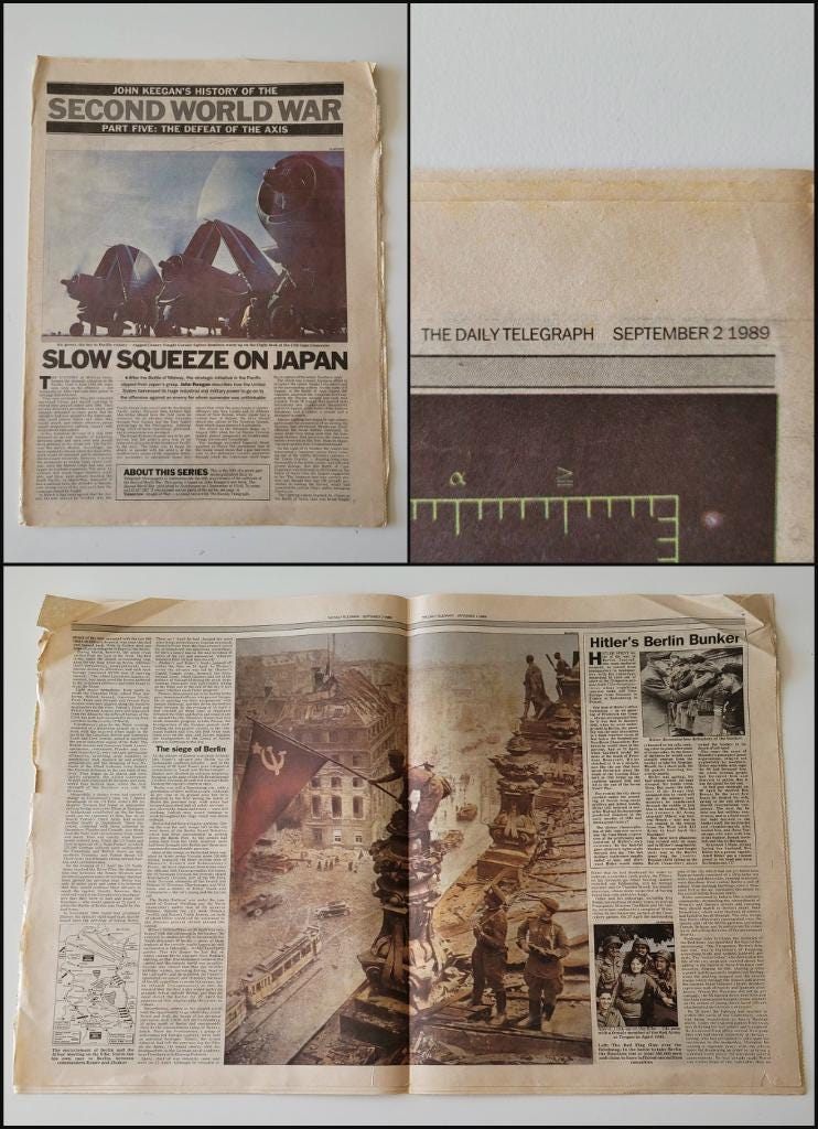 John Keegan's History of the Second World War, for The Daily Telegraph 1989; parts one to seven