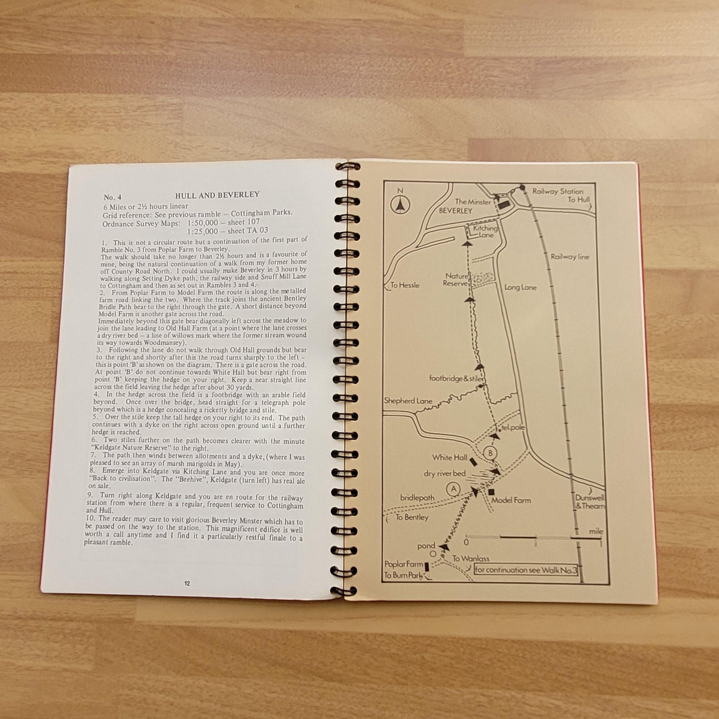 Country Walks Around Hull, by Barry Cundhill (Softback, 1977)