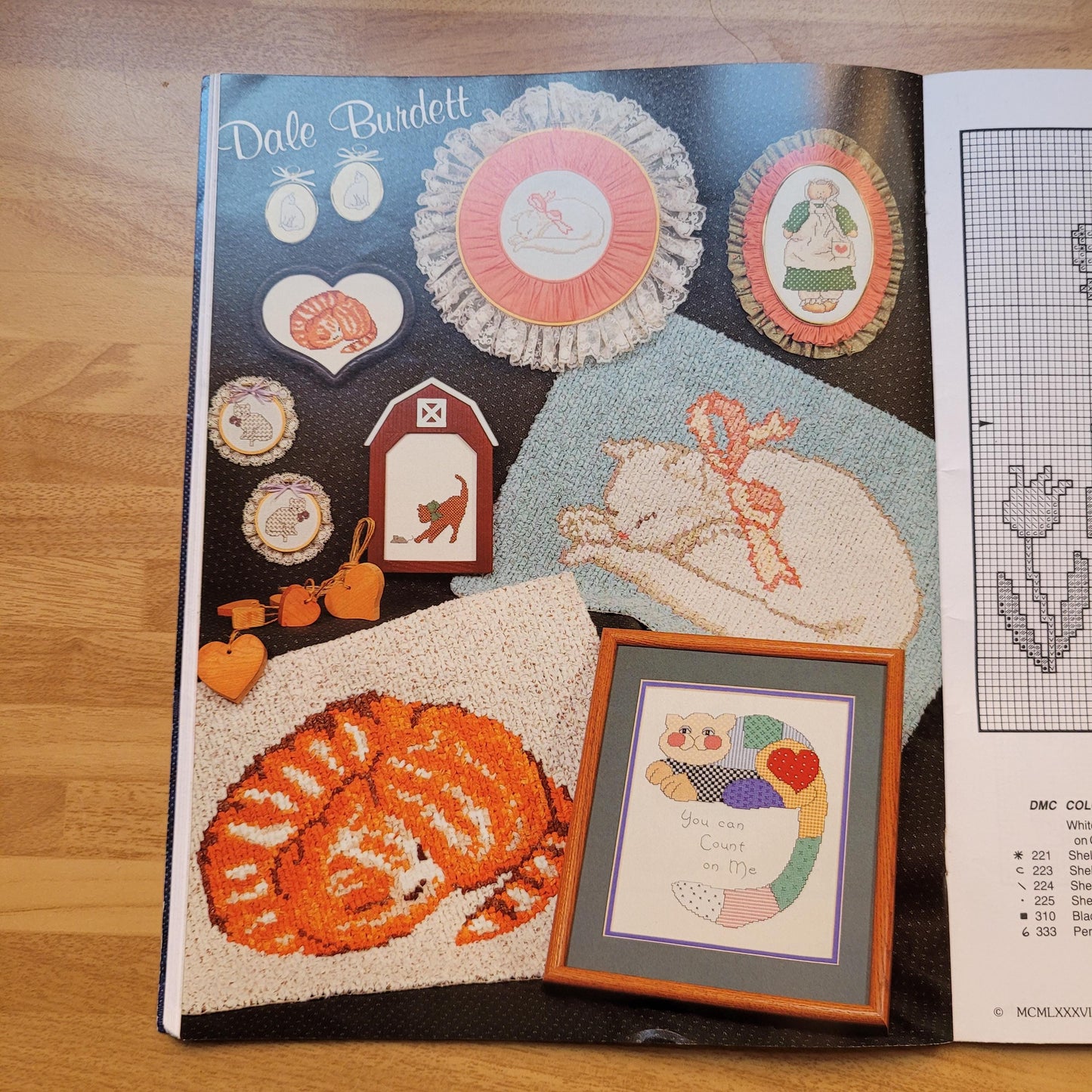 More Country Cats counted cross stitch pattern booklet, by Dale Burdett (1988)