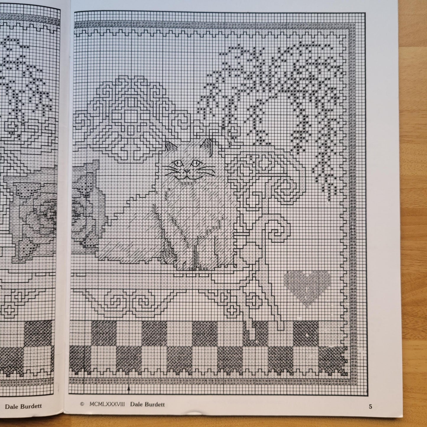 More Country Cats counted cross stitch pattern booklet, by Dale Burdett (1988)