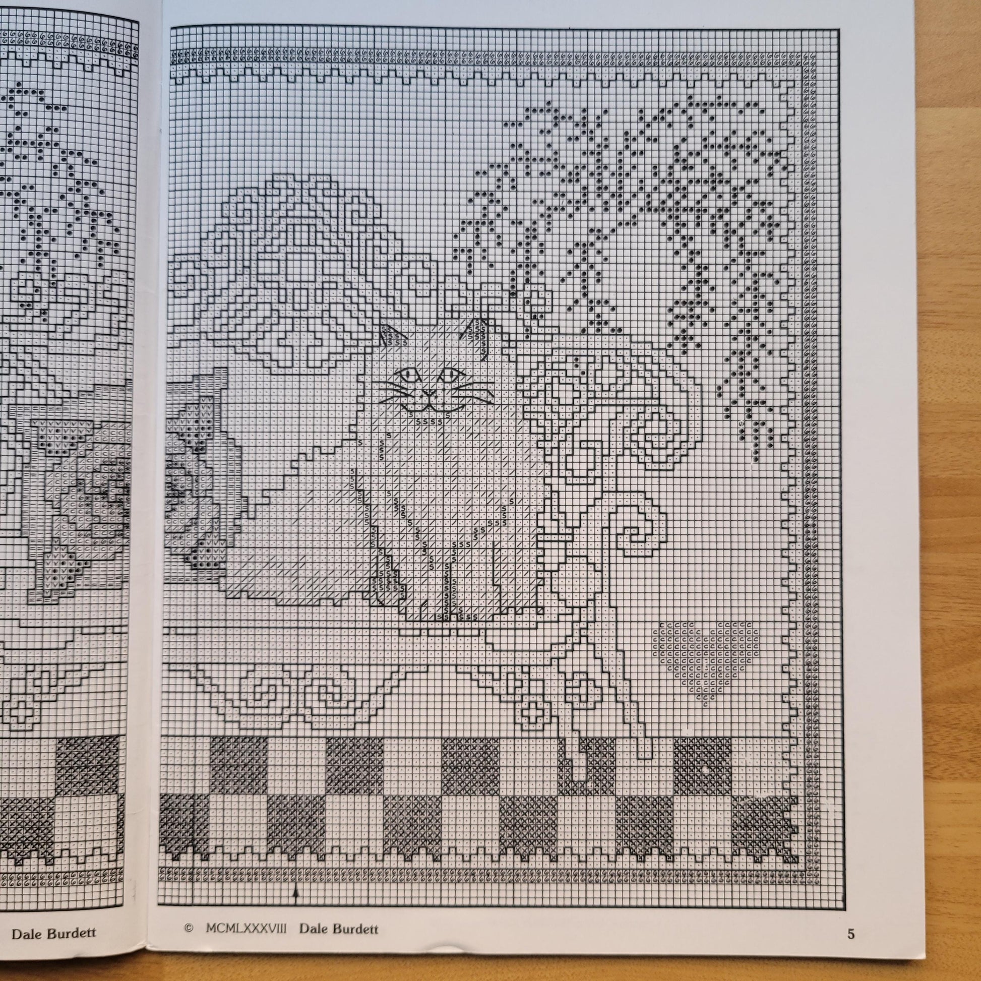 More Country Cats counted cross stitch pattern booklet, by Dale Burdett (1988)