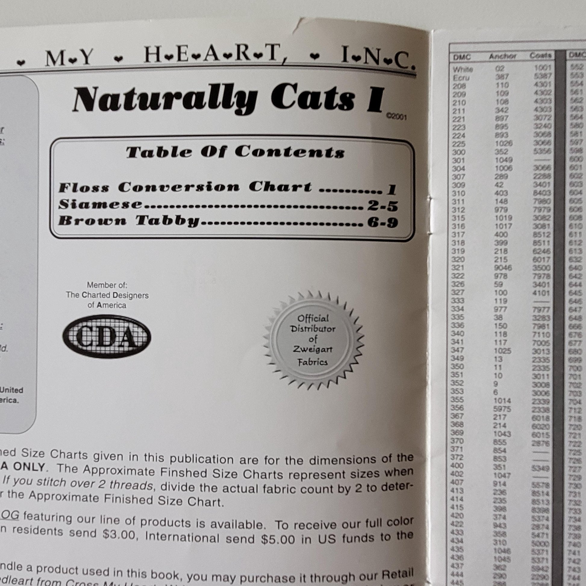Naturally Cats counted cross stitch pattern booklet, by Sherrie Stepp-Aweau (2001)