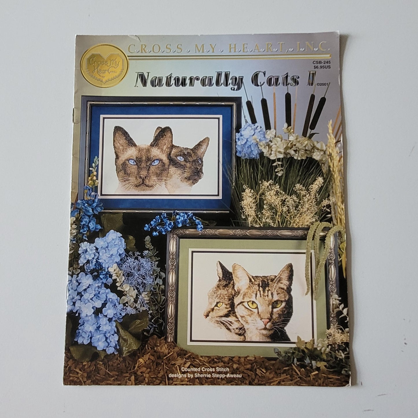 Naturally Cats counted cross stitch pattern booklet, by Sherrie Stepp-Aweau (2001)
