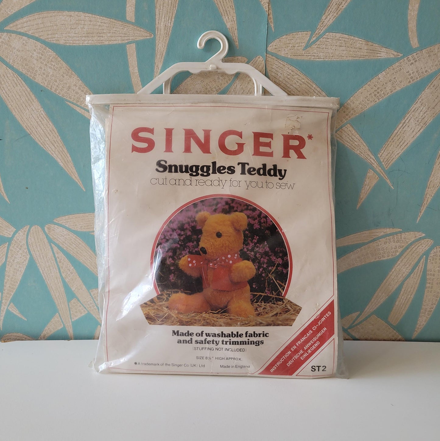 Vintage Singer Snuggles Teddy ST2 sew your own teddy bear kit