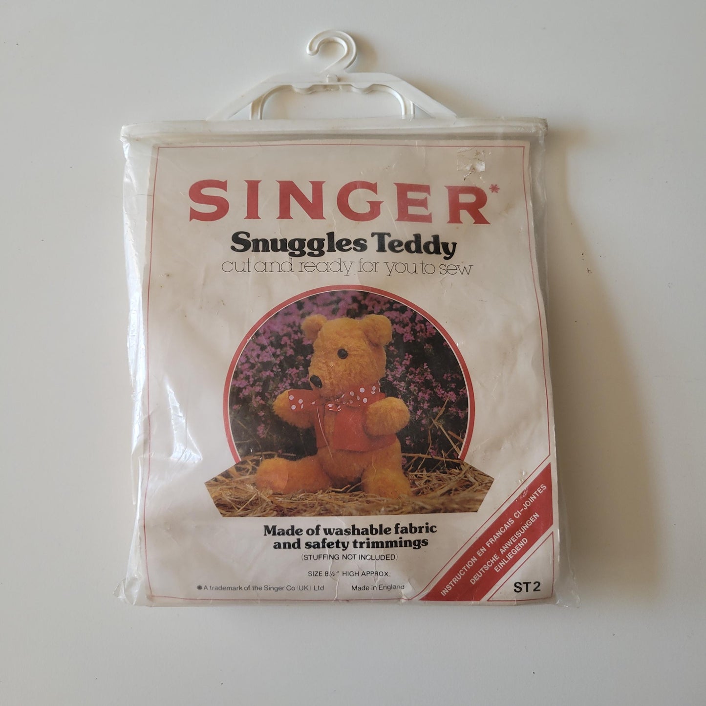 Vintage Singer Snuggles Teddy ST2 sew your own teddy bear kit