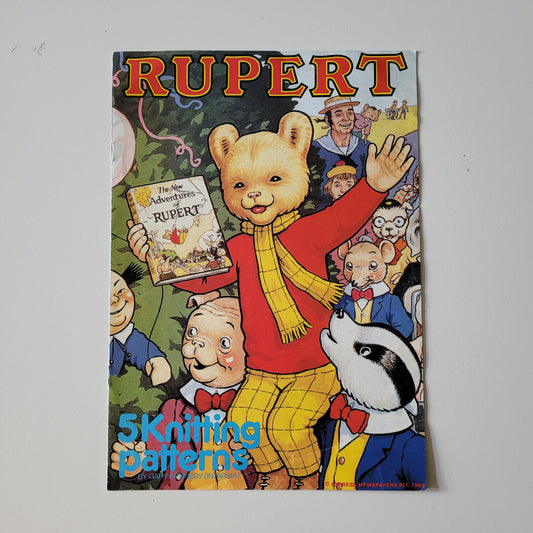 1988 five Intarsia knitting patterns by Gary Kennedy - Rupert