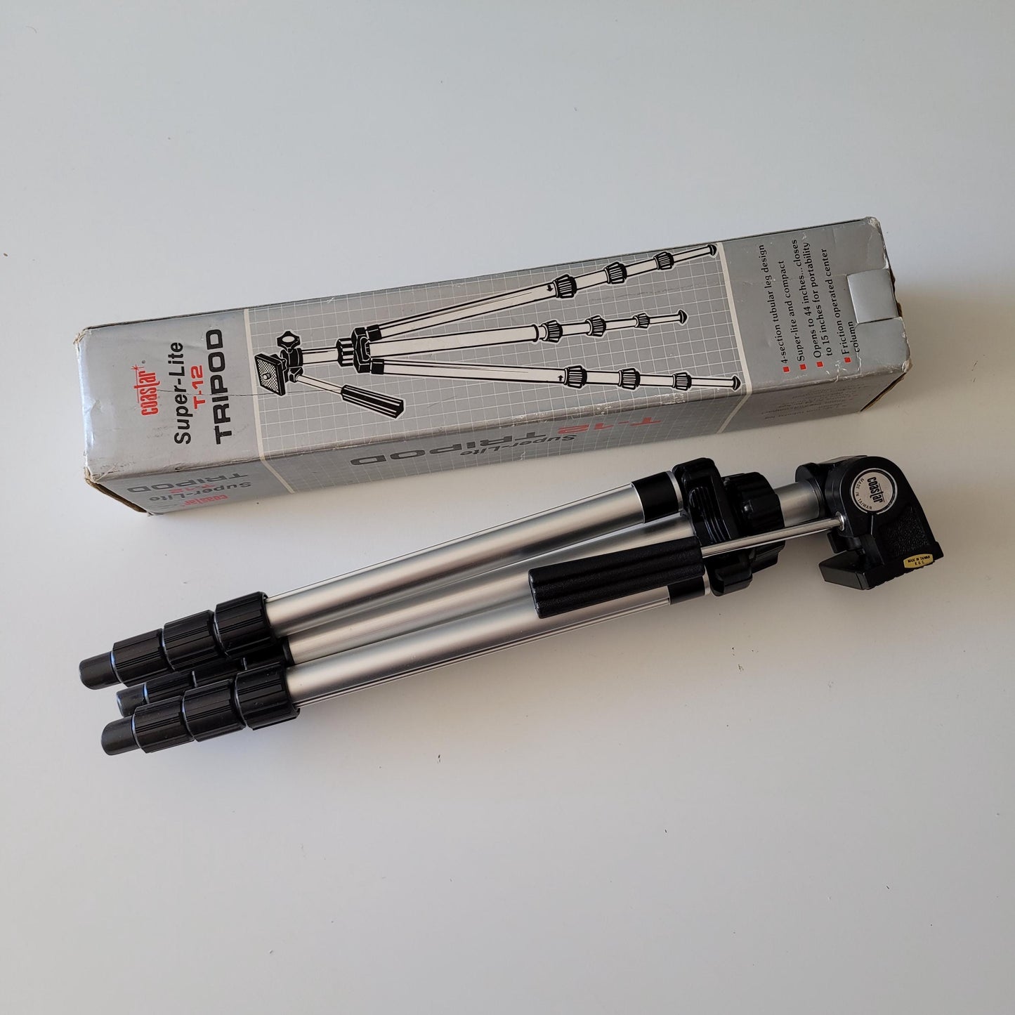 Vintage Coastar Super-lite T-12 camera tripod with box
