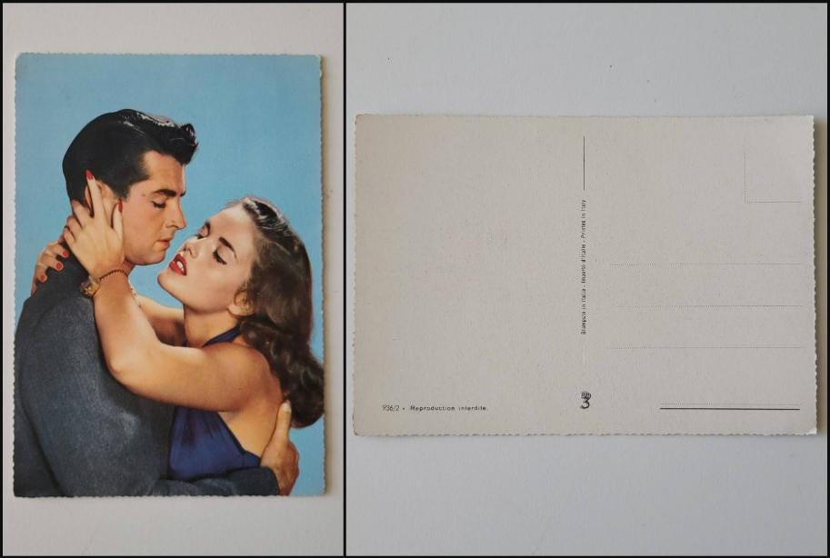 8x 1950s'New Romances' Italian postcards