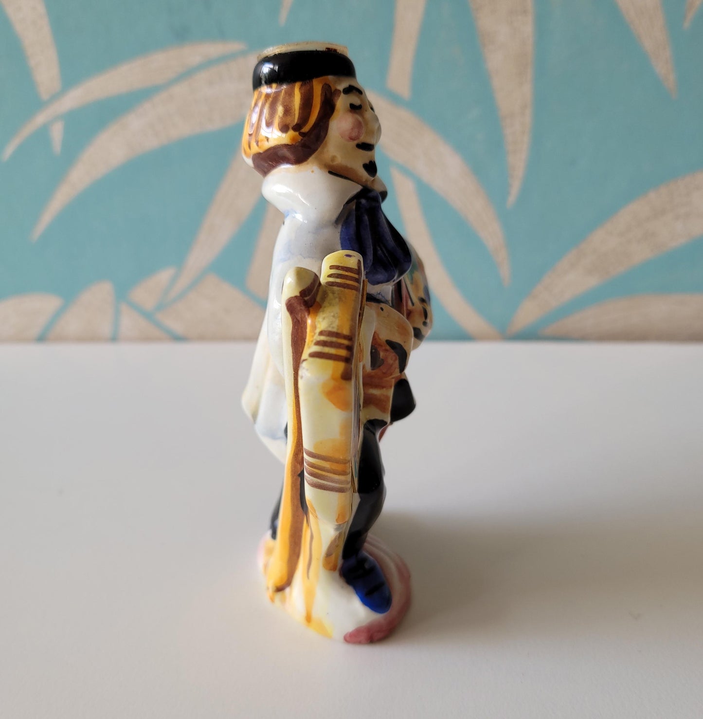 1960s Drioli miniature liquor bottle/decanter: artist & risqué painting, animated