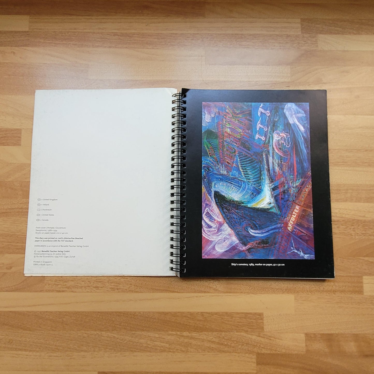 HR Giger ARh+ 1998 Diary (Softback, spiralbound)