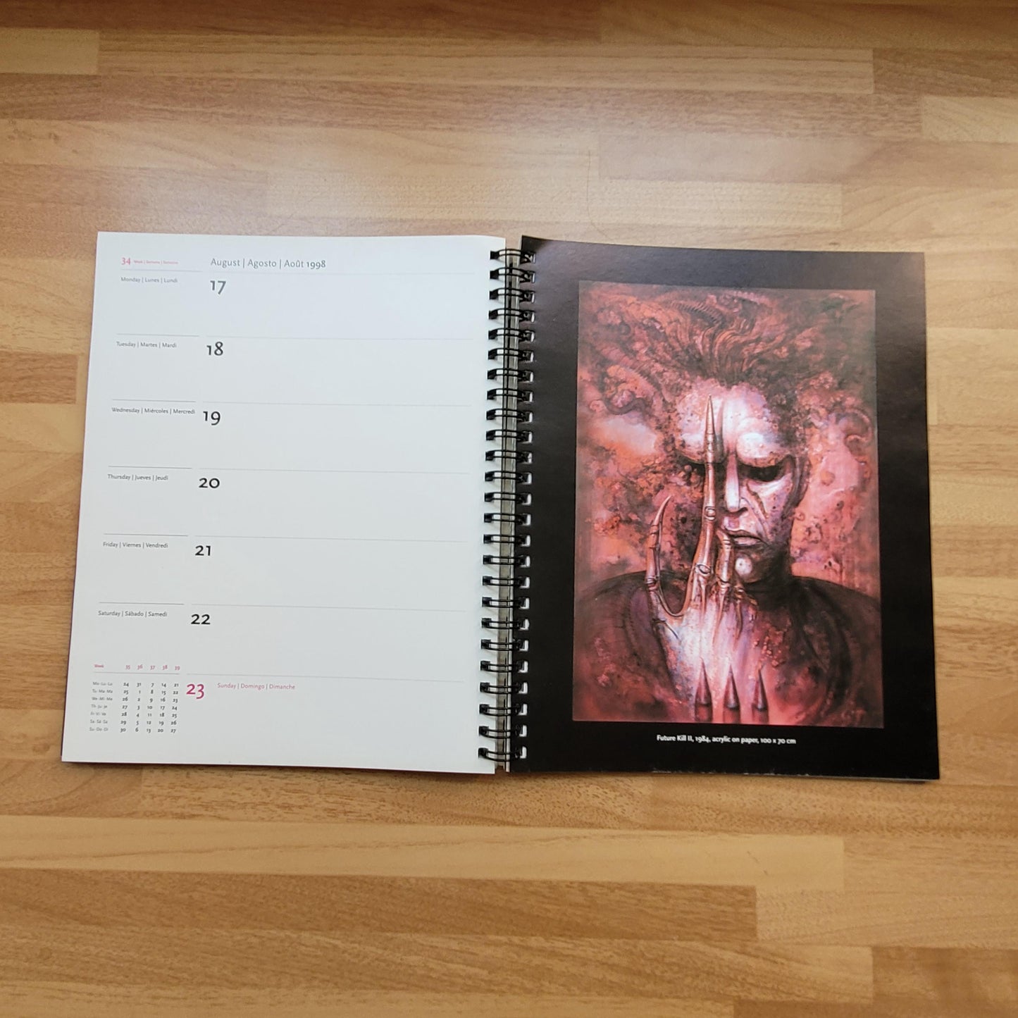 HR Giger ARh+ 1998 Diary (Softback, spiralbound)