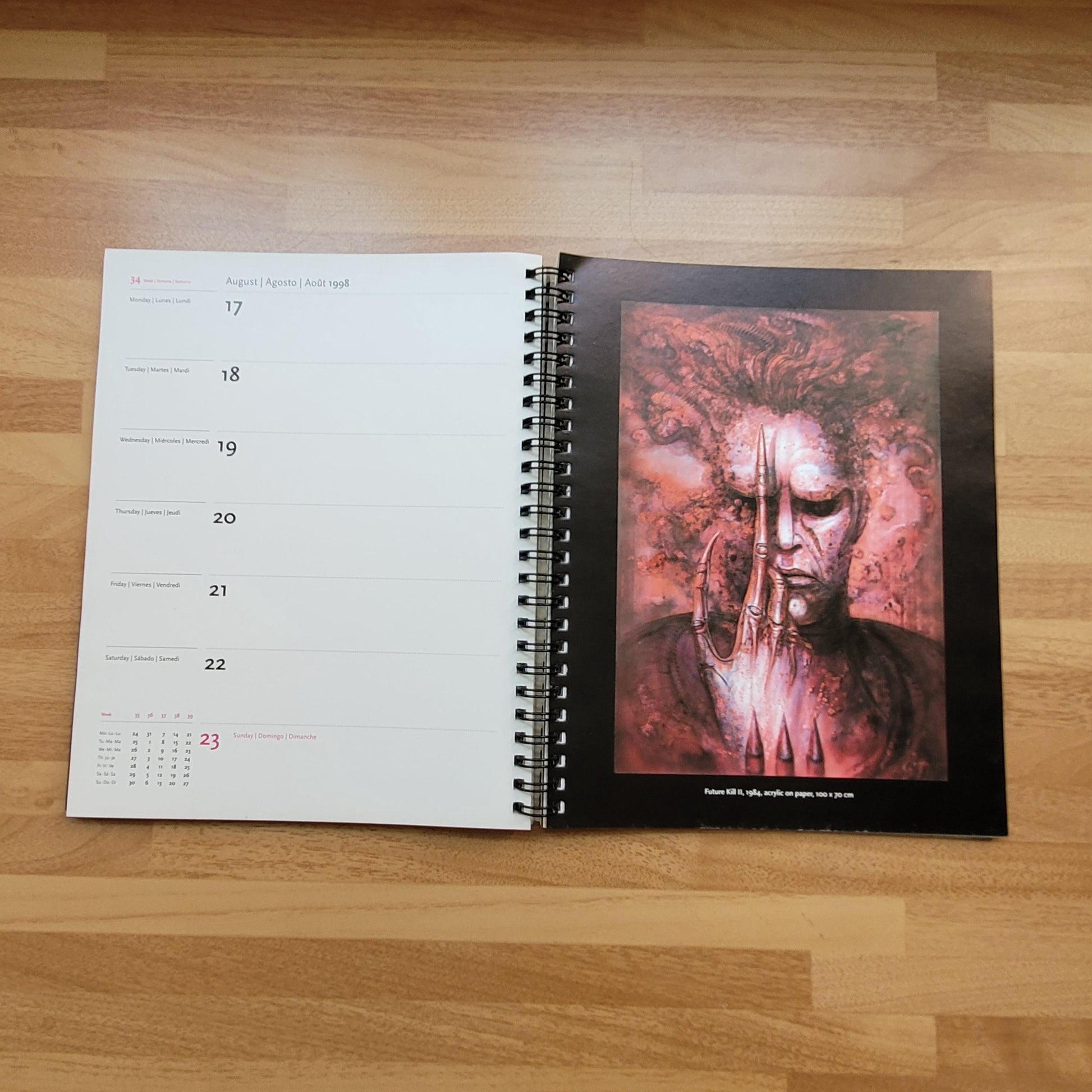 HR Giger ARh+ 1998 Diary (Softback, spiralbound)