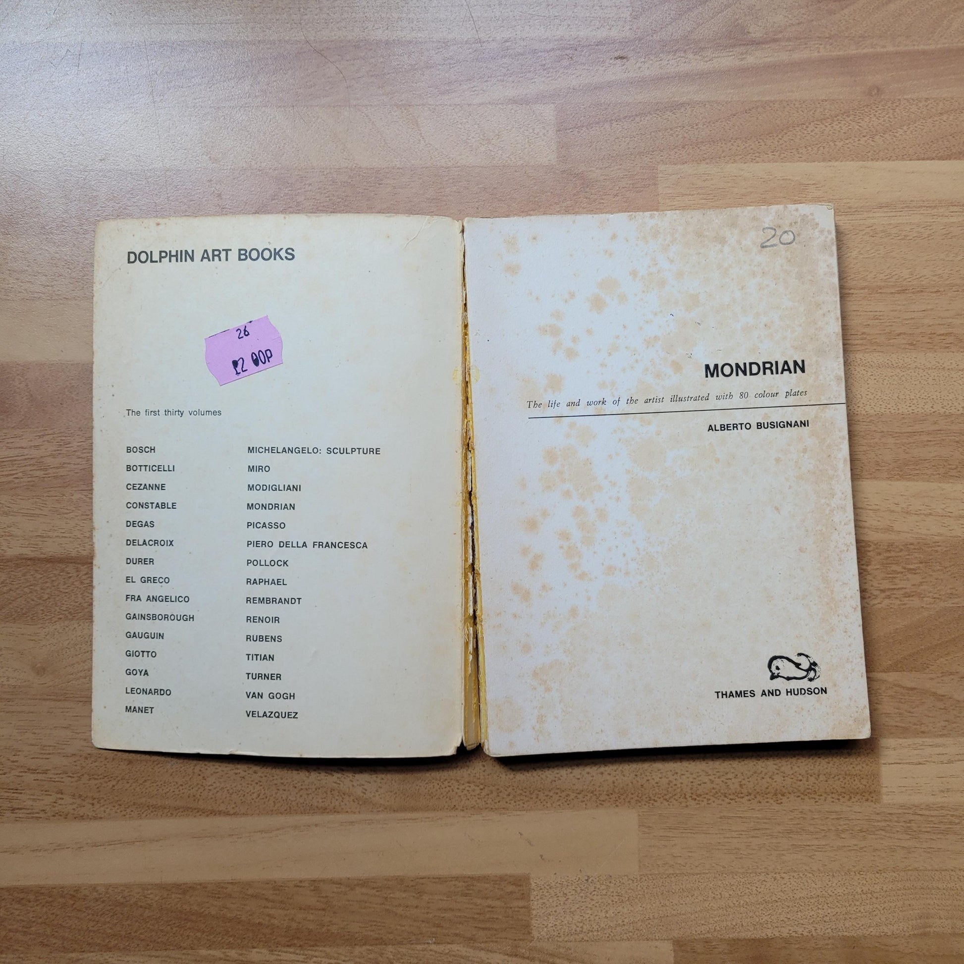 Mondrian: the life & works of the artist illustrated with 80 colour plates, by Alberto Busignani (Softback, 1968)