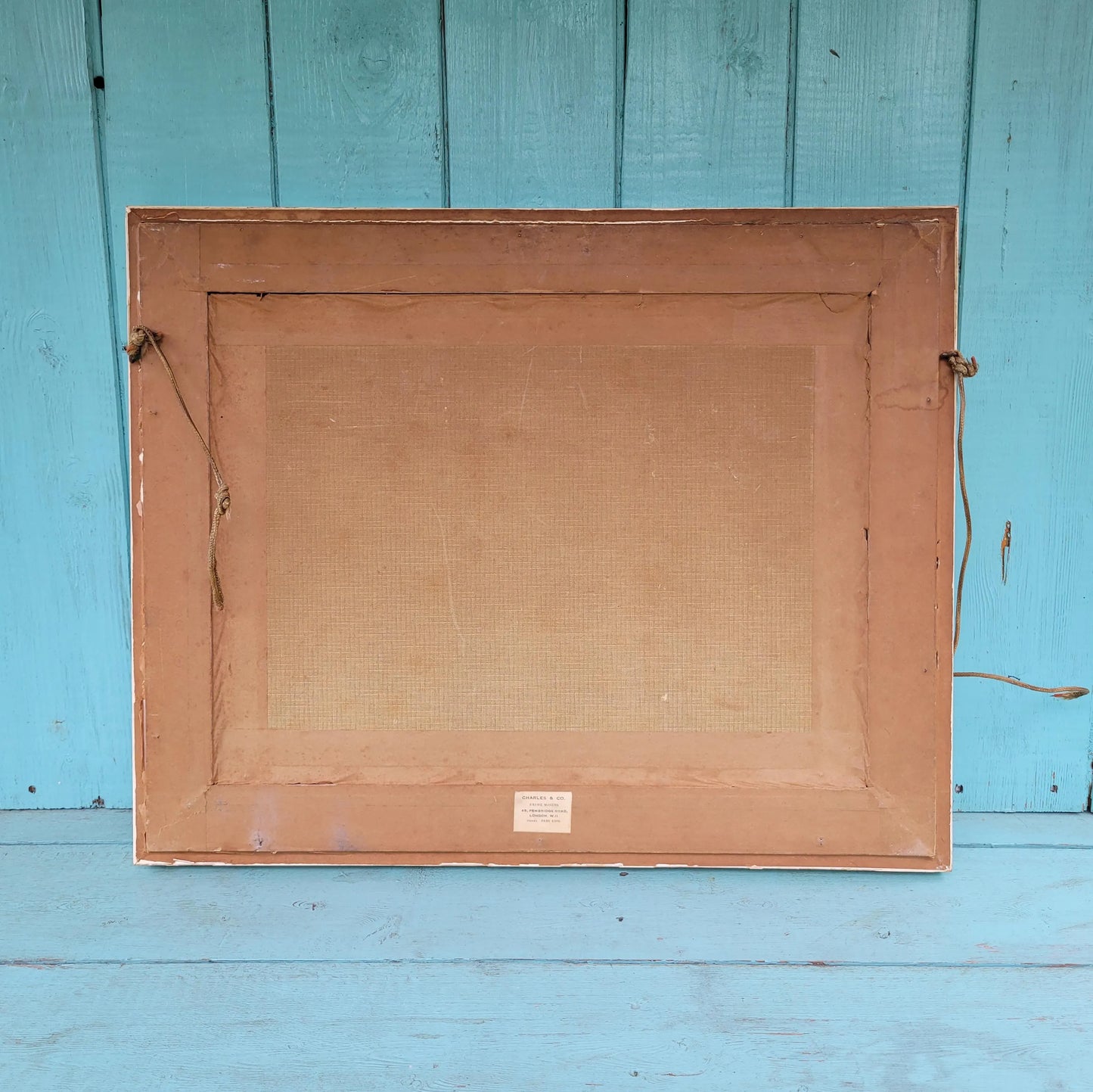 1960s framed watercolour street scene, signed DIAZ