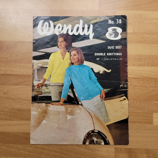 1960s Wendy No.38 knitting pattern for lady's cardigan