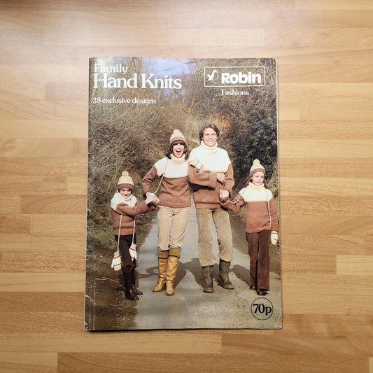 1978 Robin Family Hand Knits knitting booklet; 38 exclusive designs