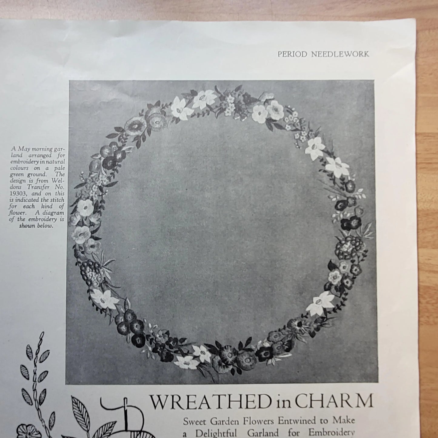 1940s Weldon's needle-art series No.5: Period Needlework (includes supplement chart)