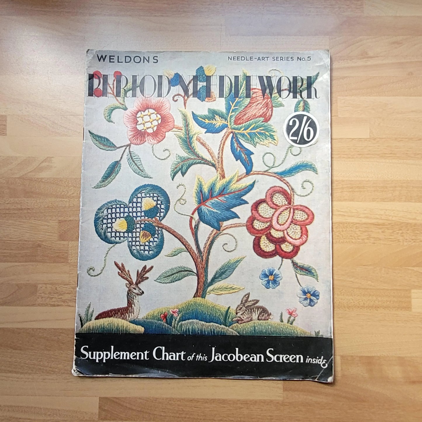 1940s Weldon's needle-art series No.5: Period Needlework (includes supplement chart)