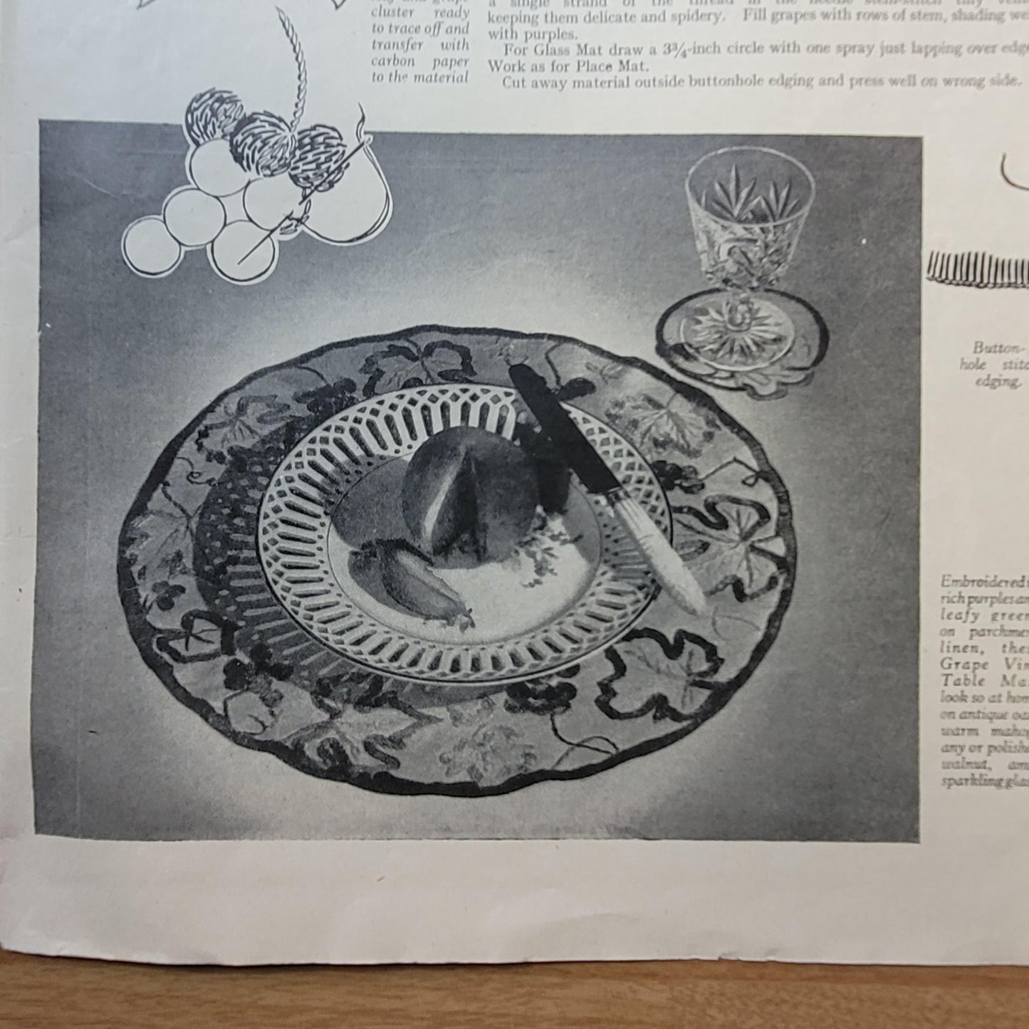 1940s Weldon's needle-art series No.5: Period Needlework (includes supplement chart)