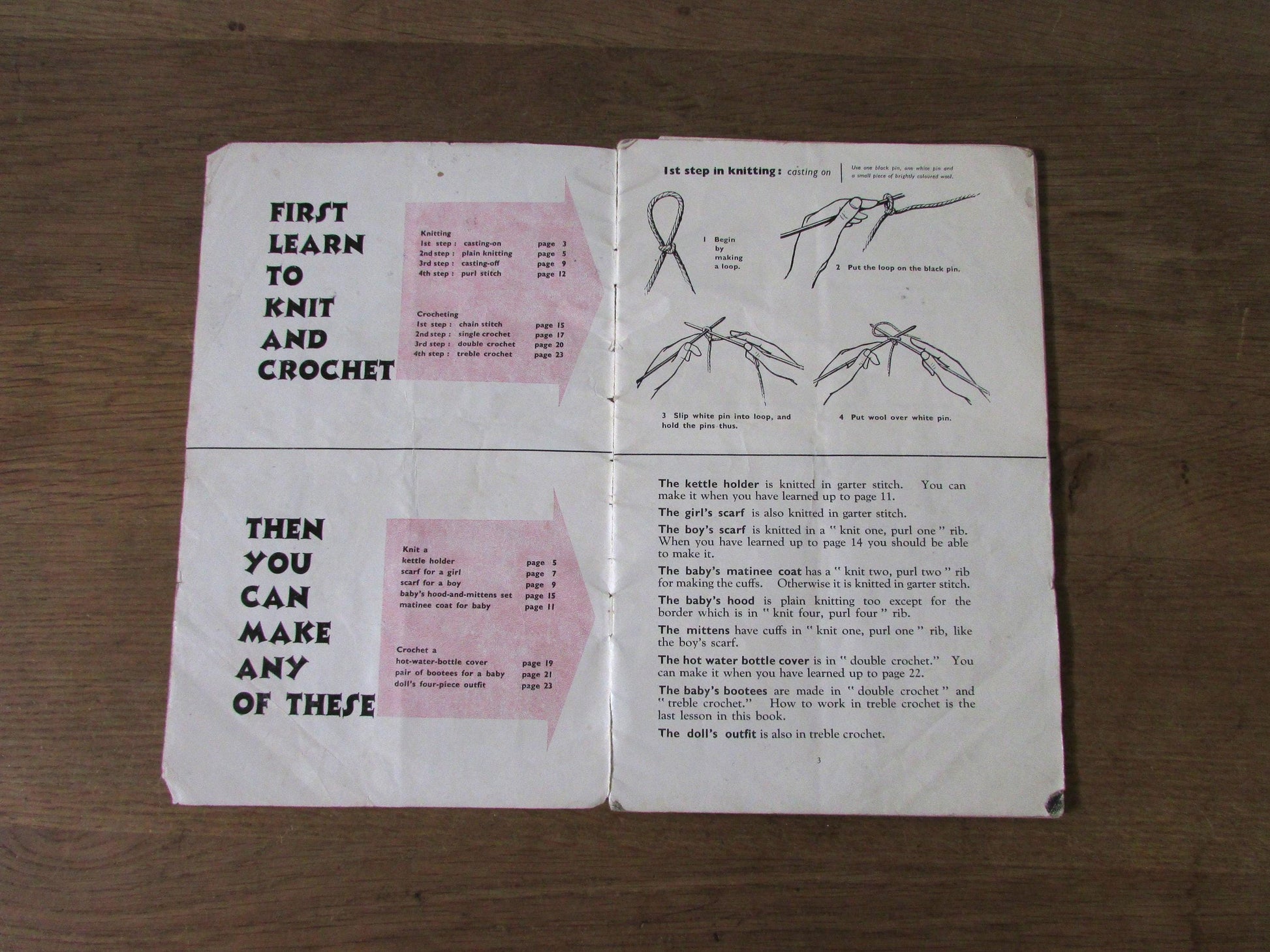 1940s Greenock The Little Folks Knitting & Crocheting Instruction Book