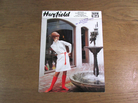 1960s Hayfield 529 knitting pattern for dress with matching socks