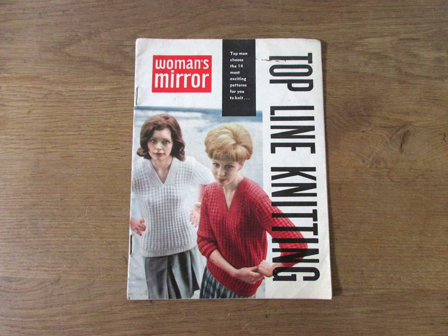 1960s Woman's Mirror Top Line knitting booklet; 14 exciting patterns for you to knit