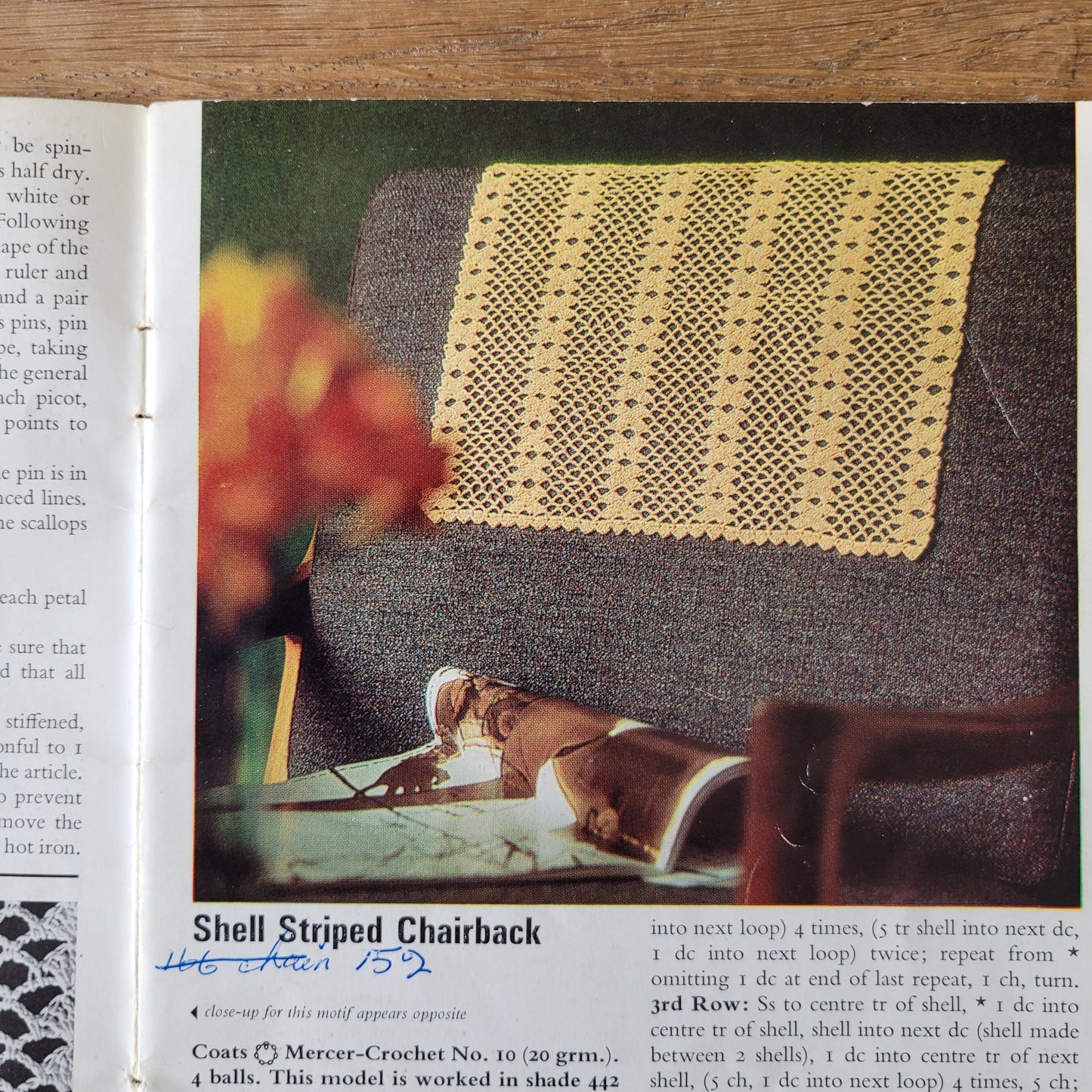 1965 Coats Sewing Group book 1009 - Chairback Designs with crochet