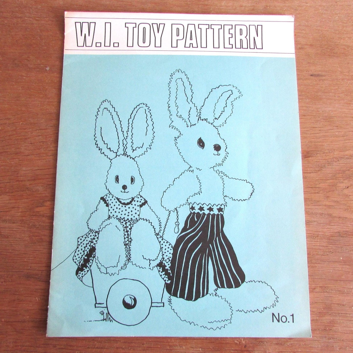 1960s W.I Toy Pattern No.1: Bobtail Bunnies