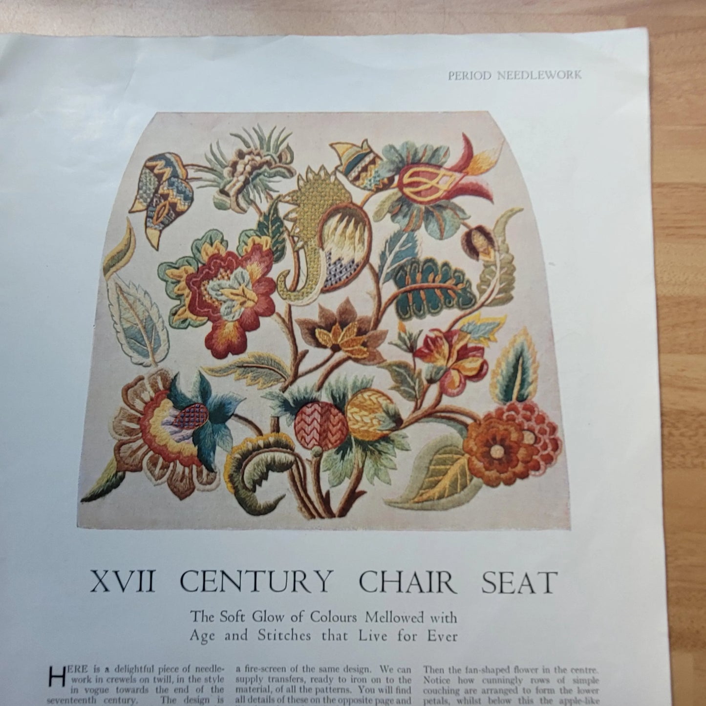 1940s Weldon's needle-art series No.5: Period Needlework (includes supplement chart)
