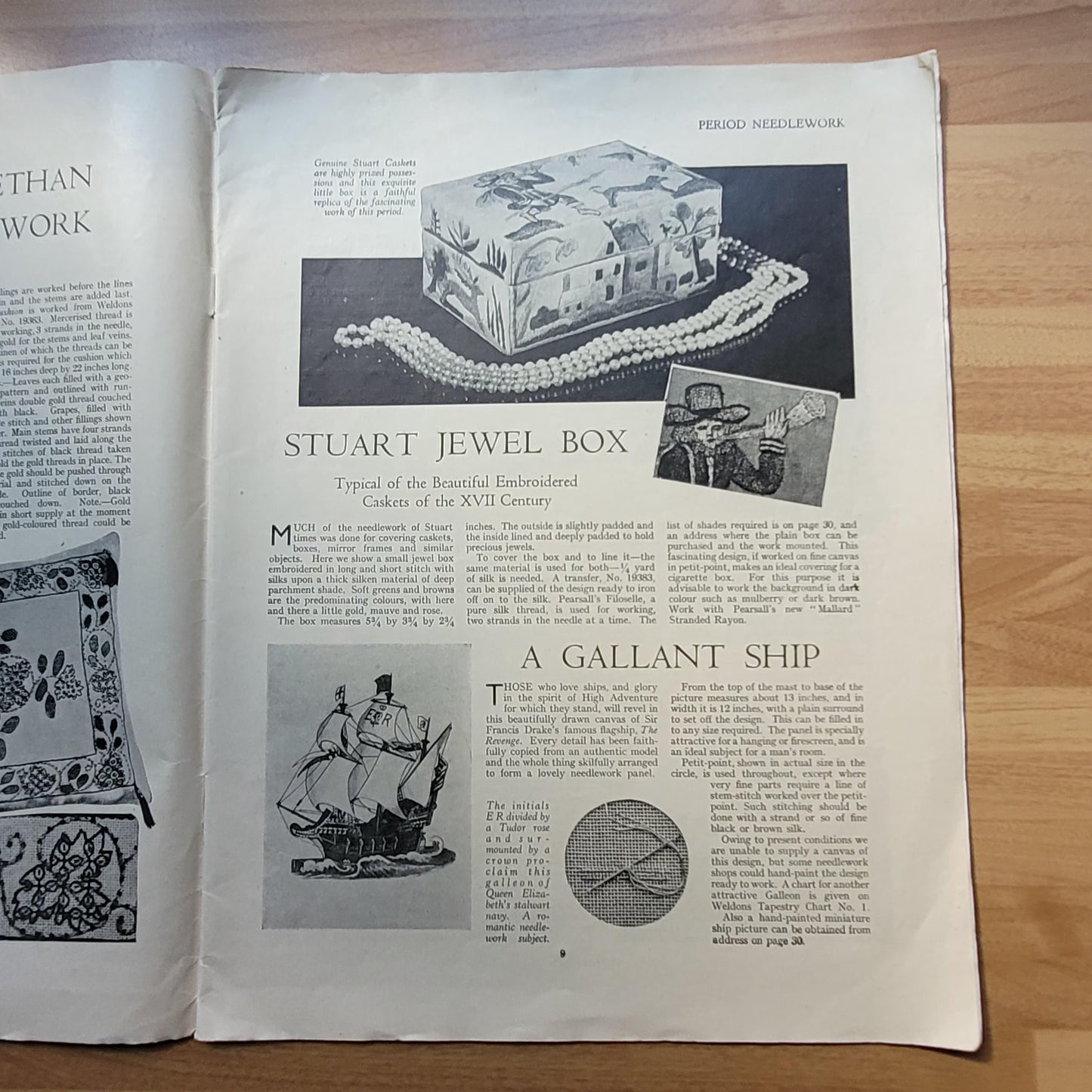 1940s Weldon's needle-art series No.5: Period Needlework (includes supplement chart)