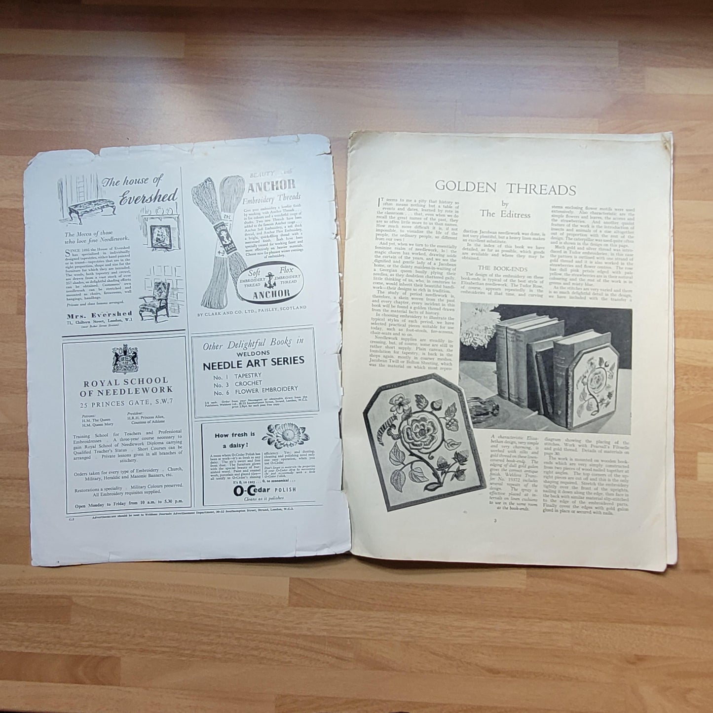 1940s Weldon's needle-art series No.5: Period Needlework (includes supplement chart)