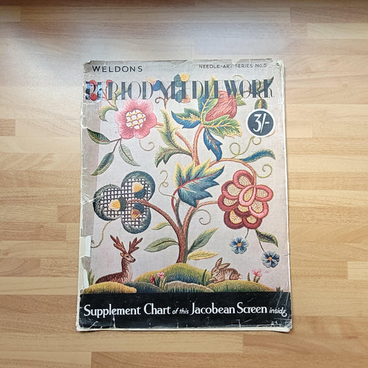 1940s Weldon's needle-art series No.5: Period Needlework (includes supplement chart)