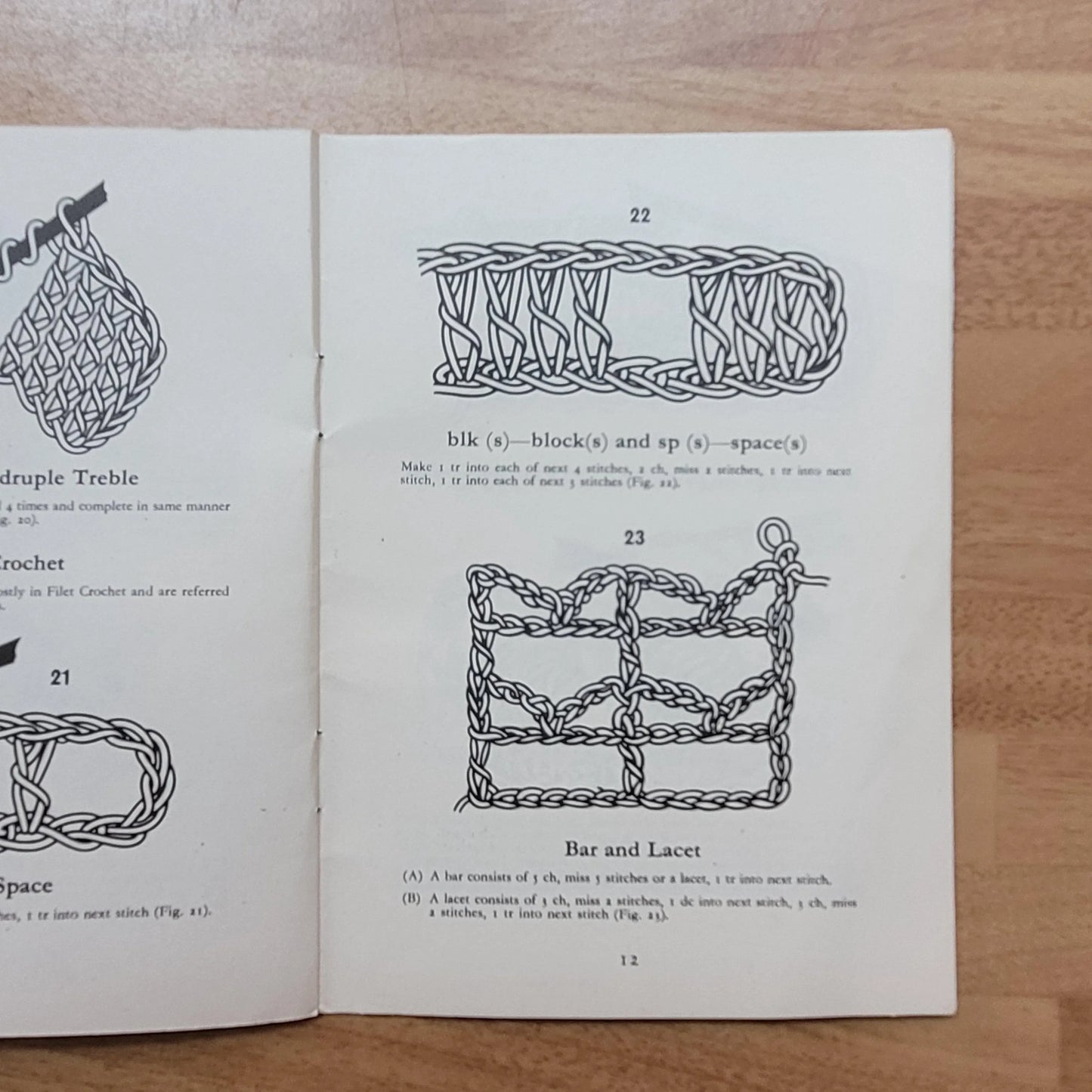 Vintage Coats Crochet Stitches mini booklet