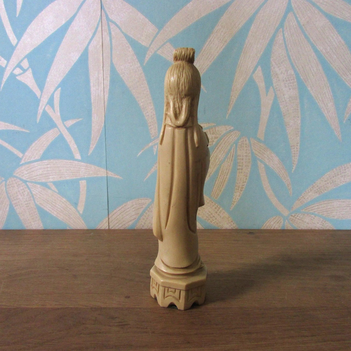 Vintage Guanyin Goddess of Mercy resin statuette