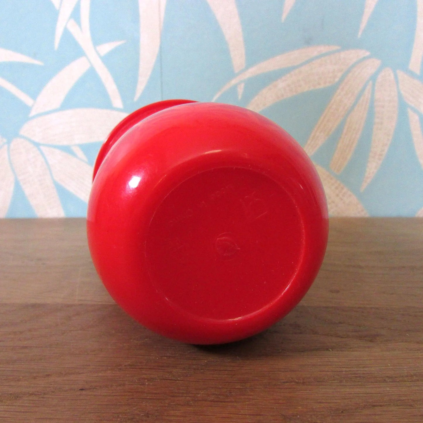 1980s red & green plastic mini travel flask