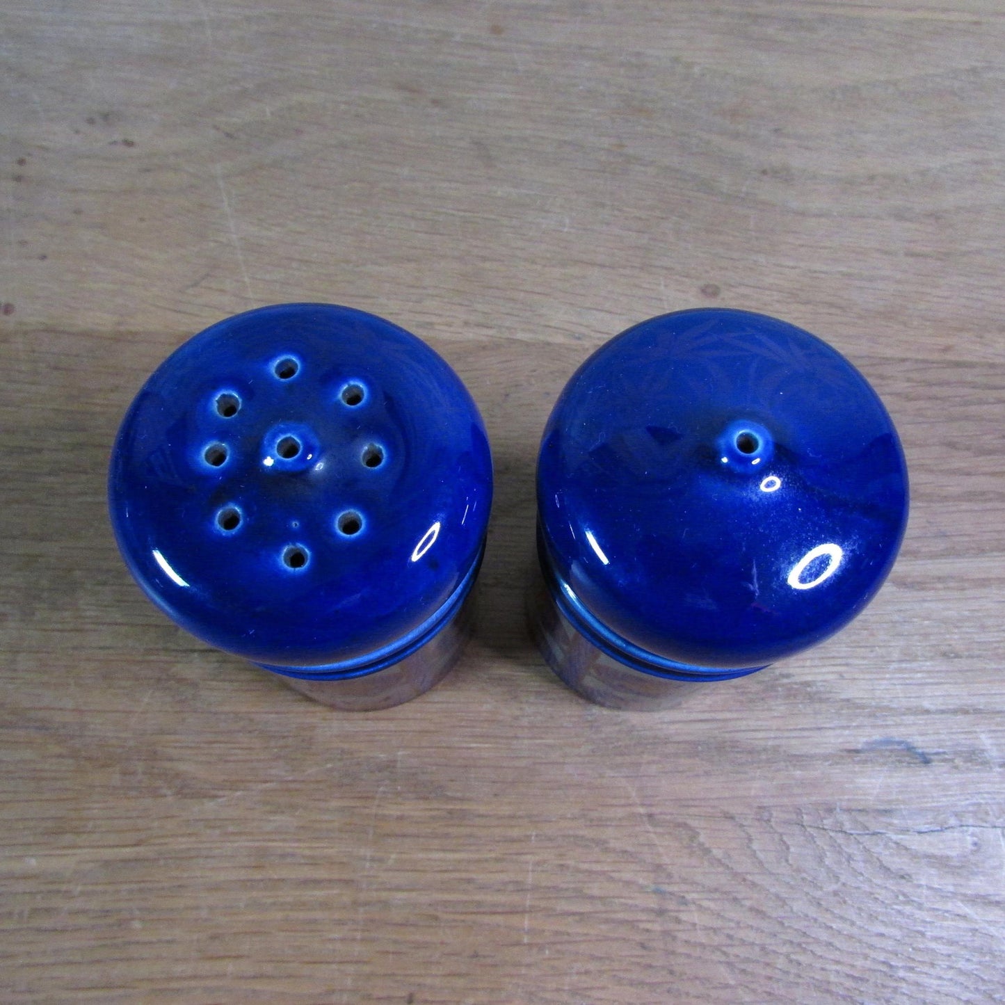 1970s Arthur Wood ceramic geometric salt & pepper set